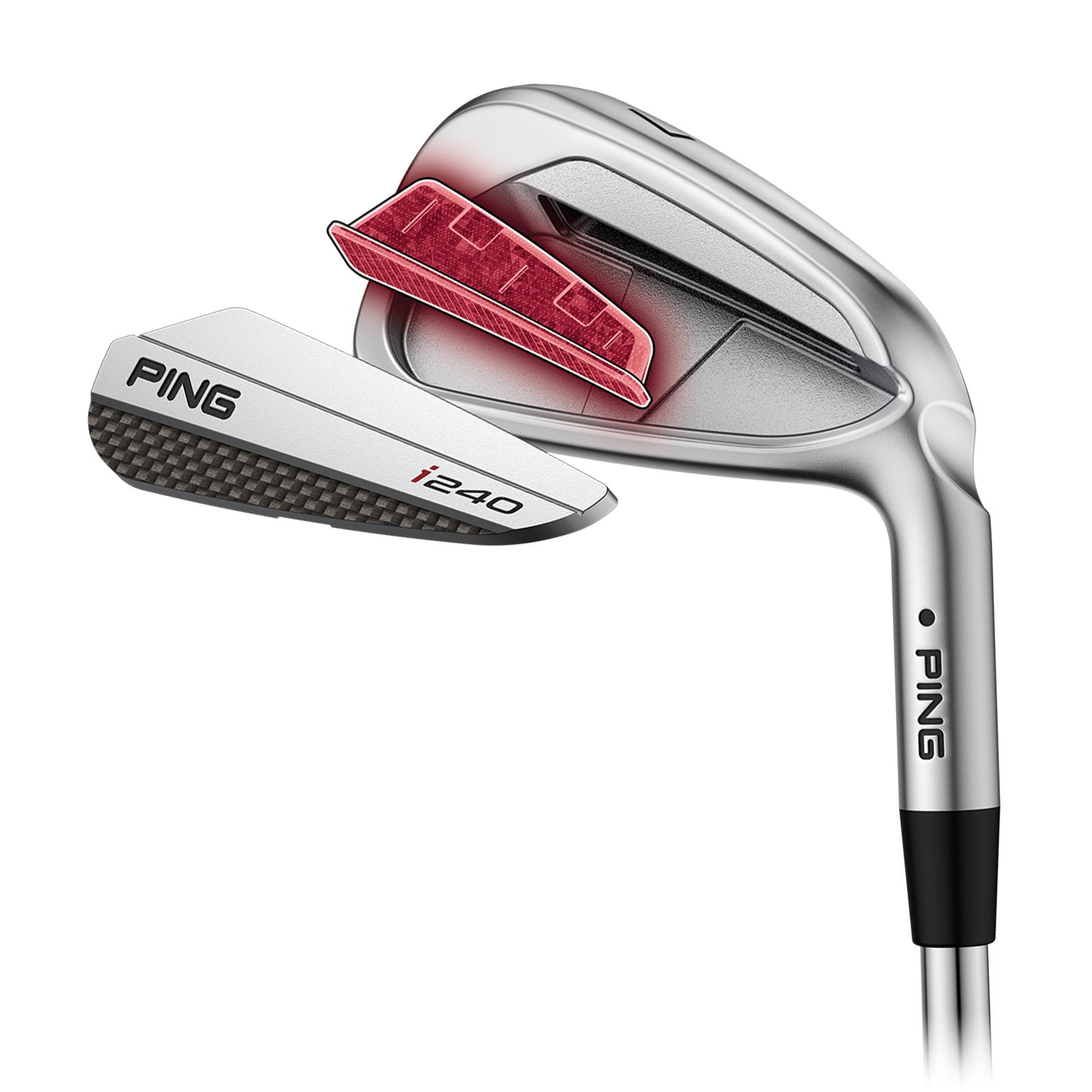 i240 iron exploded illustration highlighting custom tuning port
