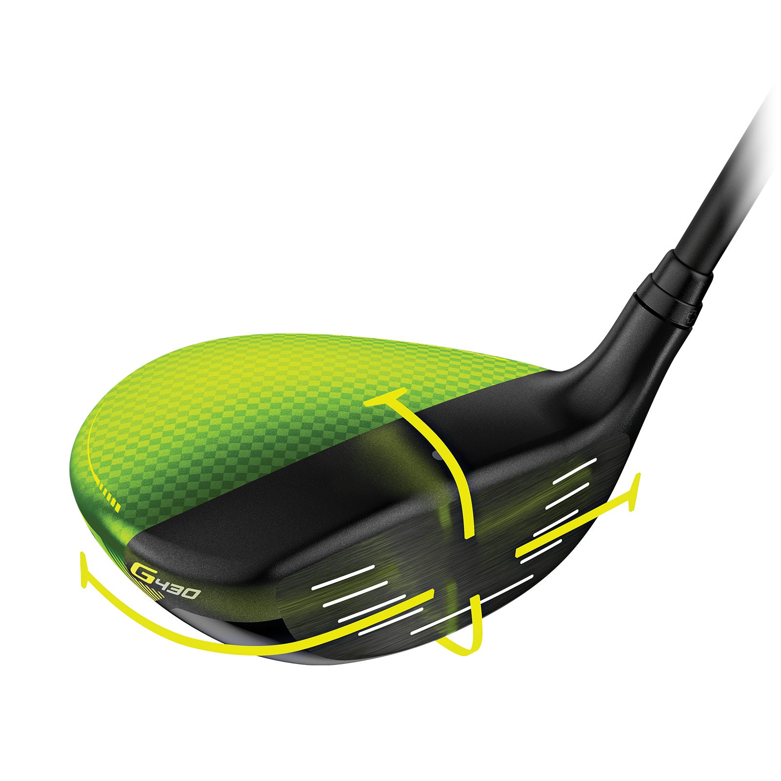 Ilustracja technologii FaceWrap w drewnie fairway PING G440
