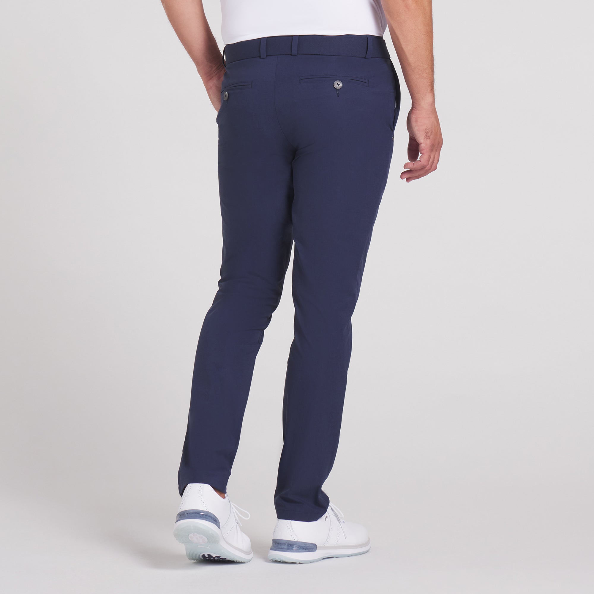Spodnie golfowe Puma 101 Avant Deep Navy – elastyczny materiał i detale kieszeni