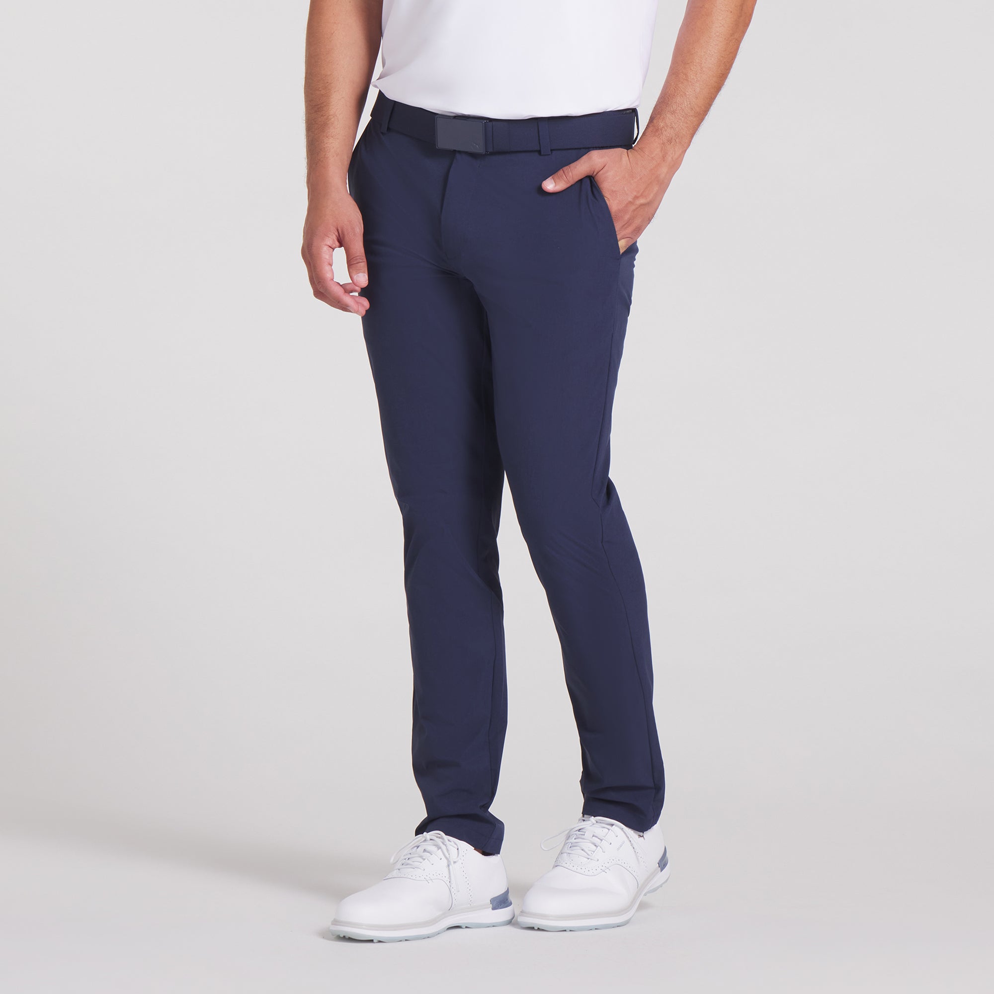 Spodnie golfowe Puma 101 Avant Deep Navy – dopasowany krój na polu golfowym