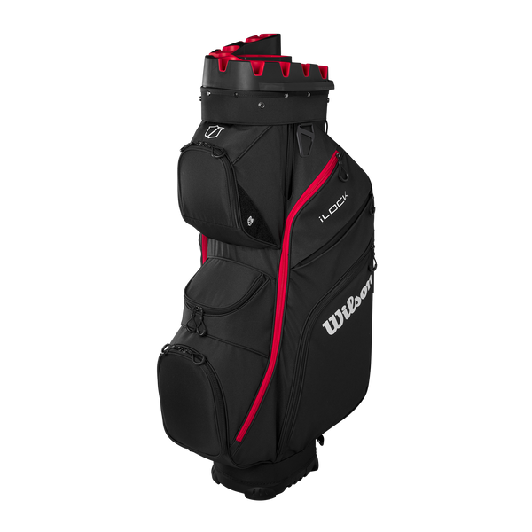 Wilson iLock Cart Bag 14-way divider top – Black/Red