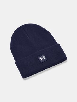 Under Armour Halftime Beanie w kolorze niebieskim, widok z przodu