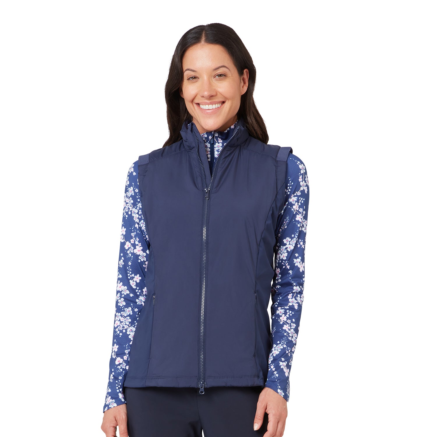 Callaway Ladies Lightweight Primaloft Gilet Peacoat — front view