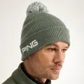 PING Cresting Knit Hat lifestyle – golfer wearing the hat on course in cold weather