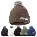 PING Golf Cresting Knit Hat in Laurel – front view showing SensorWarm construction and embroidered branding