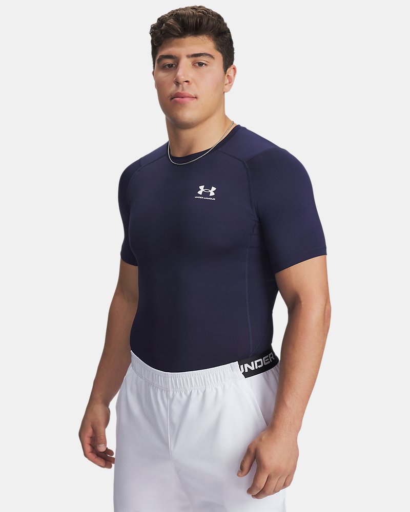 Under Armour HeatGear Compression Top – Widok z przodu, Granatowy