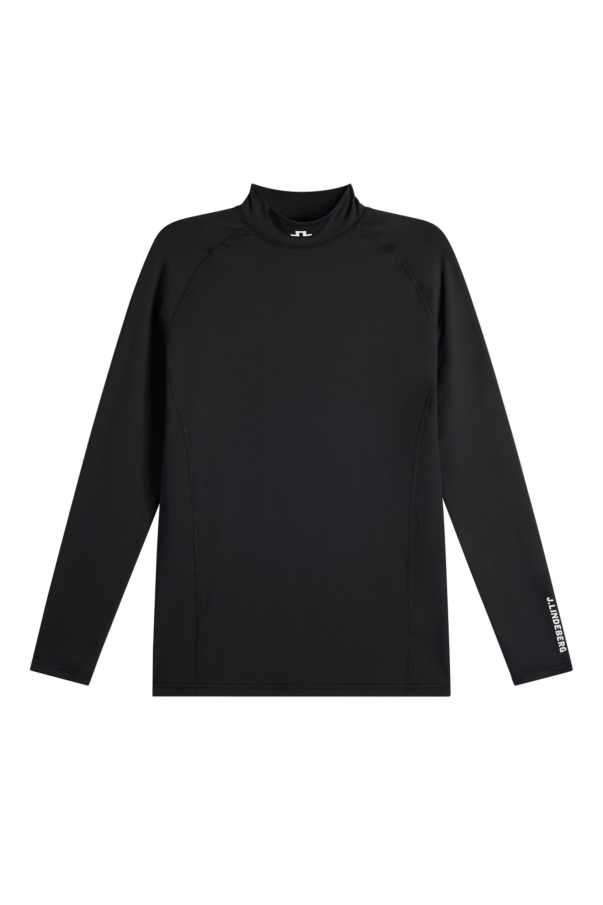 J.Lindeberg Ello Brushed Top Black – dopasowany krój z czterokierunkową rozciągliwością w akcji