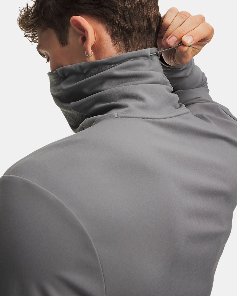 Under Armour Drive Funnel Neck – detal tkaniny, podwójnie dziana, szczotkowana dzianina polarowa